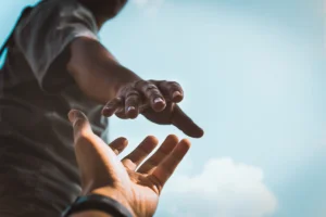 Reaching for help from friend